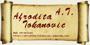 Afrodita Tokanović vizit kartica
